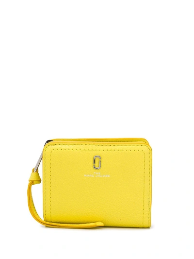 Shop Marc Jacobs The Softshot Mini Compact Wallet In Yellow