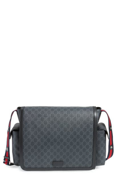Gucci Gg Supreme Canvas Diaper Bag In Black | ModeSens