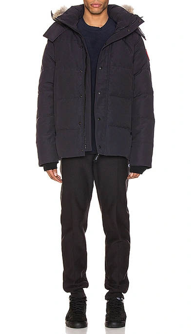 Shop Canada Goose Wyndham Parka In Navy