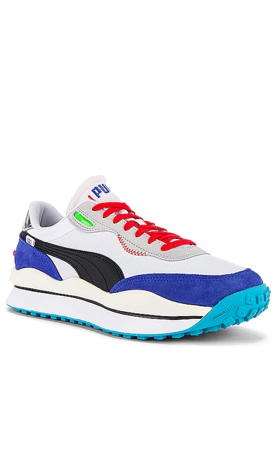 Shop Puma Rider 020 In  White & Dazzling Blue