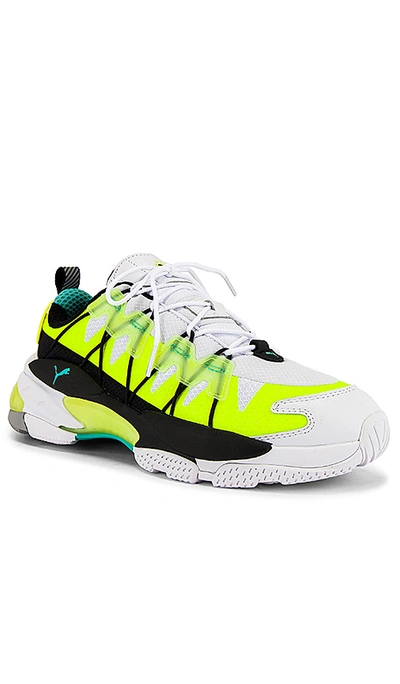 Shop Puma Lqd Cell Omega Lab In White & Yellow Alert