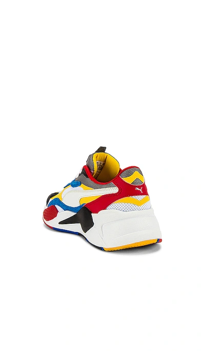 Shop Puma Rsx Cube Rs-x3 Puzzle In  White & Spectra Yellow