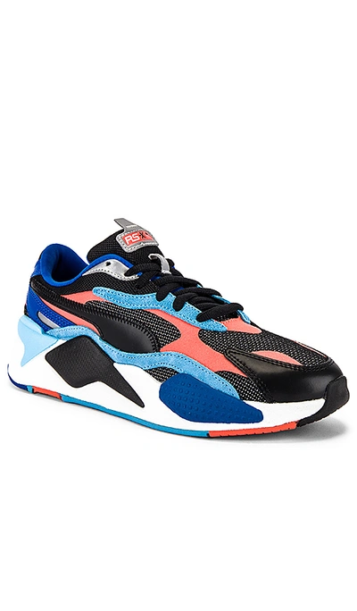 Shop Puma Rs-x3 Level Up Sneaker In  Black & Hot Coral