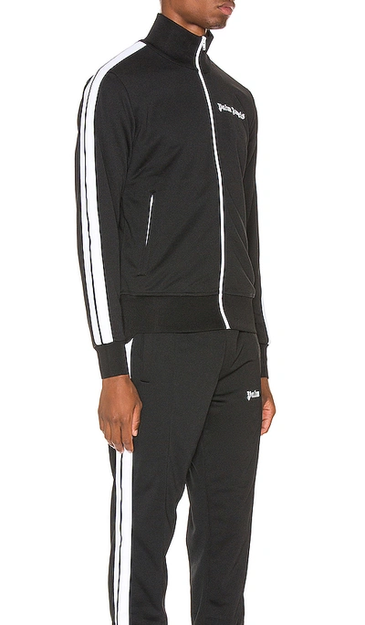 Shop Palm Angels Classic Track Jacket In Black & White