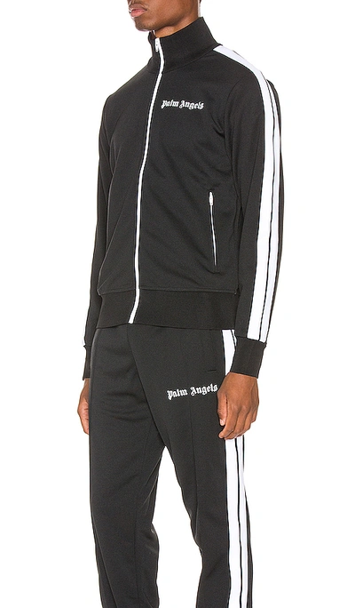 Shop Palm Angels Classic Track Jacket In Black & White