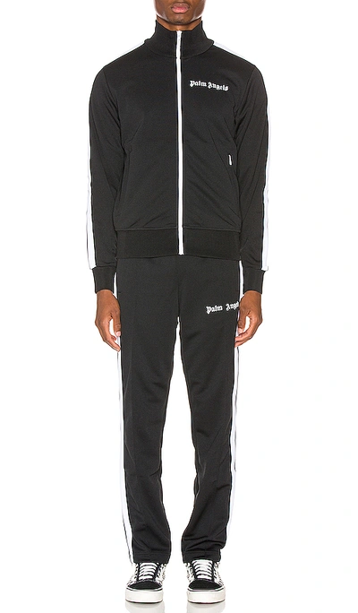 Shop Palm Angels Classic Track Jacket In Black & White