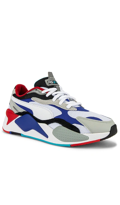 Shop Puma Rsx Cube Rs-x3 Puzzle In  White & Dazzling Blue