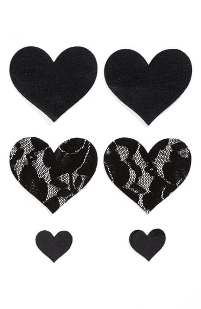 Shop Bristols 6 Nippies By Bristols Six Heart Nipple Covers In Black