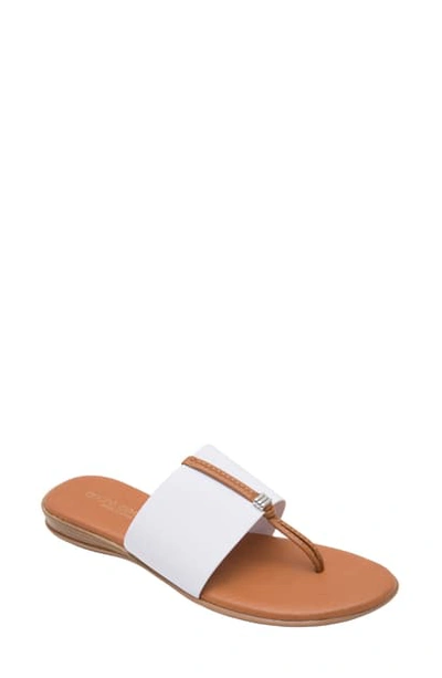 Shop Andre Assous Nice Sandal In White Fabric