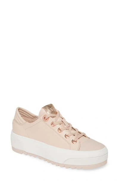 Shop Michael Michael Kors Keegan Lace-up Sneaker In Soft Pink Leather