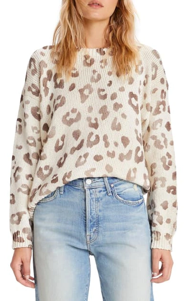 Shop Mother Leopard Print Cotton Sweater In Look The Part