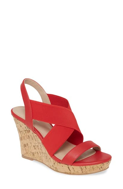 Shop Charles By Charles David Lupita Wedge Sandal In Hot Red