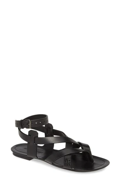 Shop Saint Laurent Culver Nu Pieds Sandal In Black