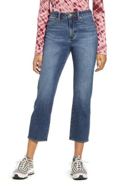 Shop Articles Of Society Kate High Waist Crop Straight Leg Jeans In Elwood