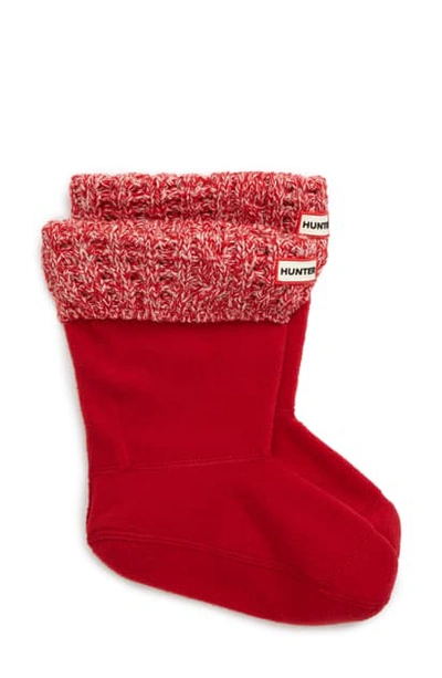 Shop Hunter Original Short Thermal Cuff Boot Socks In Red/ White