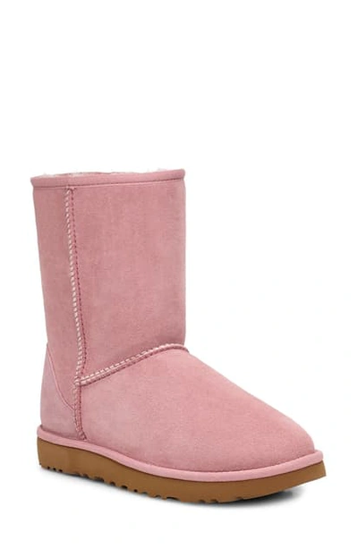 Shop Ugg Classic Ii Genuine Shearling Lined Short Boot In Pink Crystal Suede
