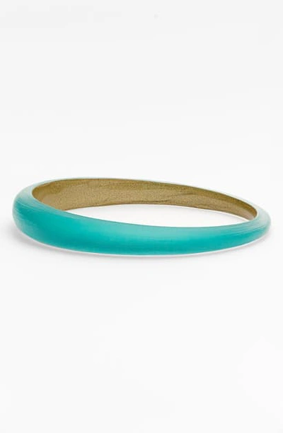 Shop Alexis Bittar 'lucite' Skinny Tapered Bangle In Aqua