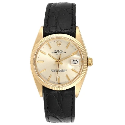 Shop Rolex Date 14k Yellow Gold Automatic Vintage Mens Watch 1503