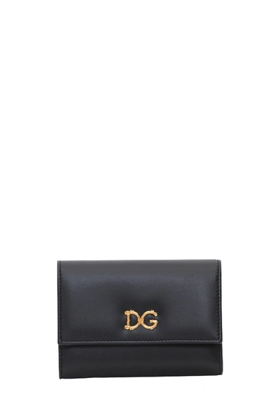 Shop Dolce & Gabbana Dg Baroque Folding Wallet In Nero