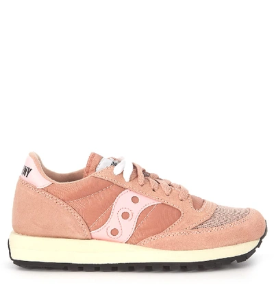 Shop Saucony Sneaker  Jazz Vintage In Pink Suede And Nylon In Rosa