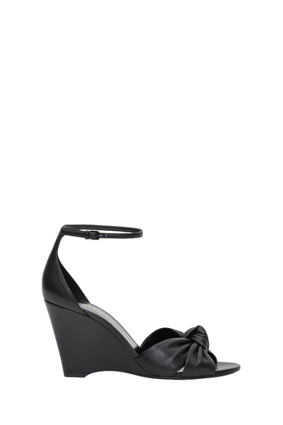 Shop Saint Laurent Lila Sandals In Nero