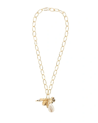 Shop Aurelie Bidermann Grigri Charm Necklace In Gold