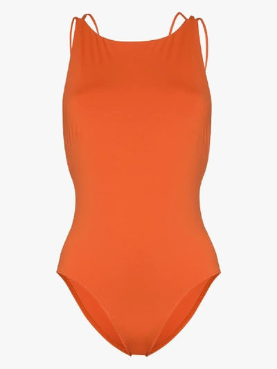 Shop Bondi Born Anais Strappy Swimsuit In Orange