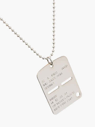 Shop Alyx 1017  9sm Silver Tone Military Tag Necklace