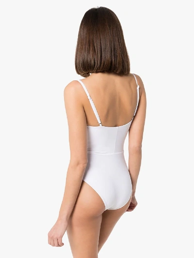Shop Anemone Balconette Swimsuit In White
