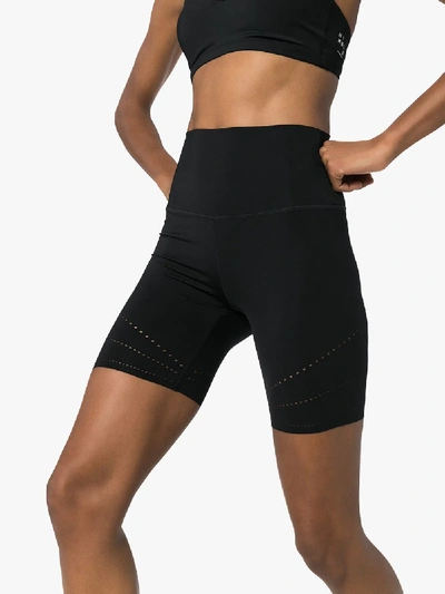 Shop Nimble Activewear Cutout Detail Cycling Shorts In 101 - Black: