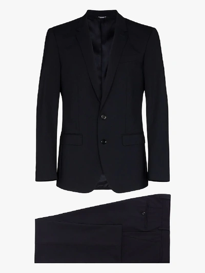 Shop Dolce & Gabbana Single-breasted Tailored Suit In Blue