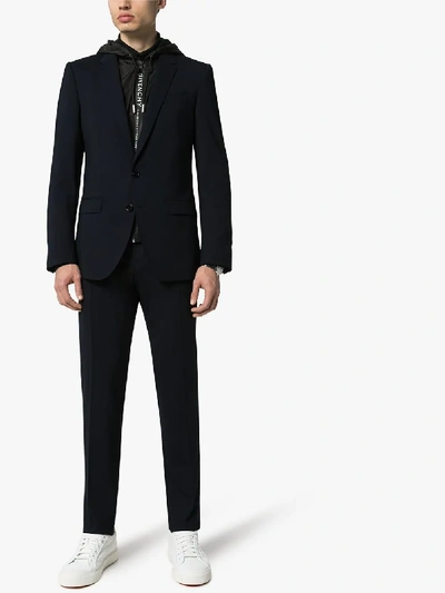Shop Dolce & Gabbana Single-breasted Tailored Suit In Blue