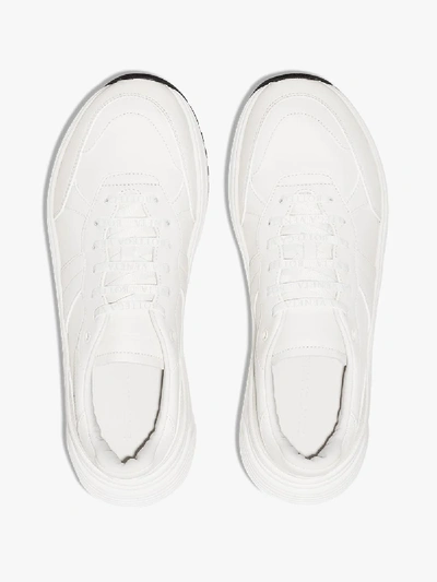 Shop Bottega Veneta White Speedster Sneakers