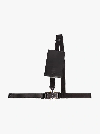 Shop Alyx Black Tri-buckle Leather Belt Bag