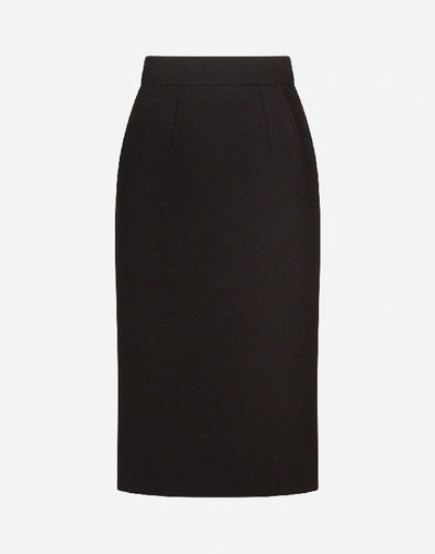 Shop Dolce & Gabbana Crepe Midi Skirt