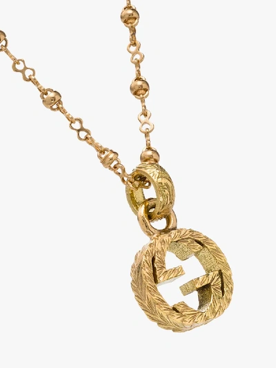 Shop Gucci 18k Yellow Gold Gg Pendant Necklace