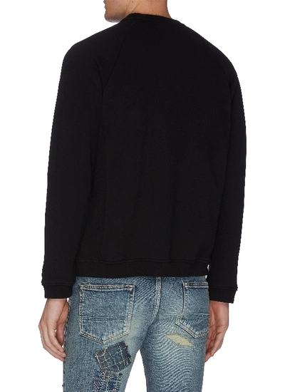 Shop Fdmtl Sashiko Print Kasuri Circle Sweatshirt In Black