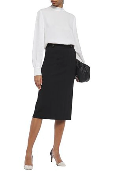 Shop Givenchy Ribbed-knit Pencil Skirt In Black