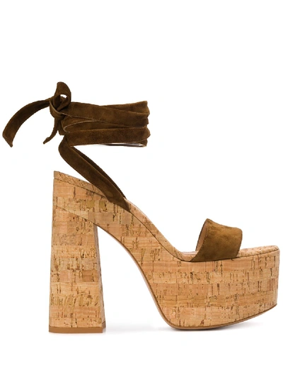 Shop Gianvito Rossi Wedge And Tapes Sandals