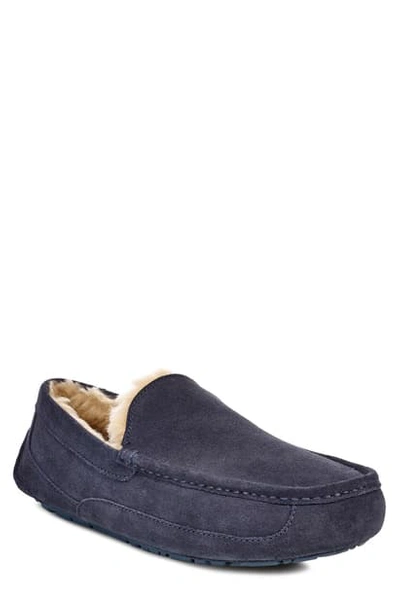 Ugg Men's Ascot Moccasin Slippers Men's Shoes In True Navy | ModeSens