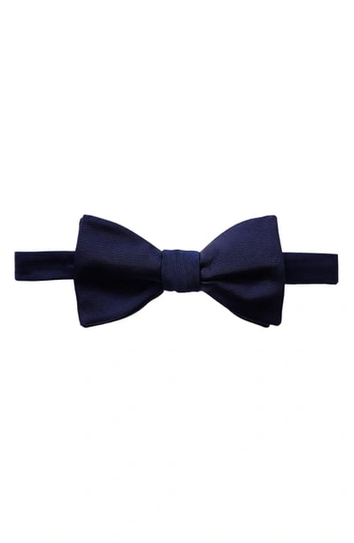 Shop Eton Silk Bow Tie In Navy