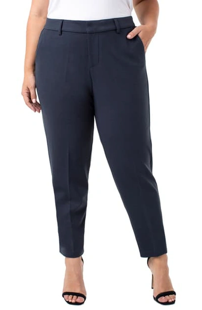 Shop Liverpool Kelsey Ponte Knit Trousers In Night Sky Blue