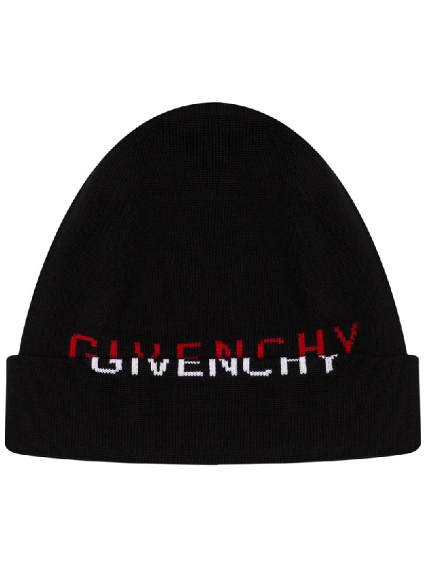 givenchy logo beanie