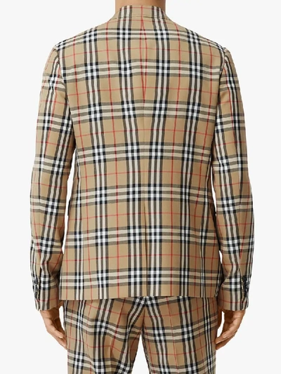 Shop Burberry Vintage Check Tailored Blazer In Neutrals