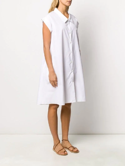 Shop Aspesi Loose Fit Shirt Dress In White