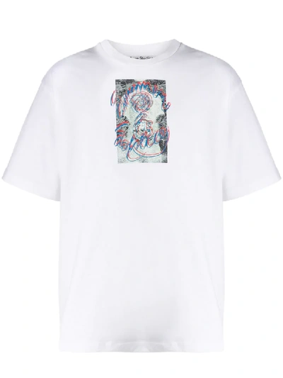 Shop Acne Studios Summer Solstice T-shirt In White
