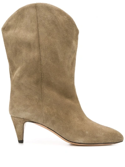 Shop Isabel Marant Dernee Boots In Green