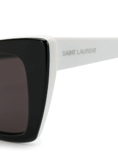 Saint Laurent Mica Cat-eye Acetate Sunglasses In White