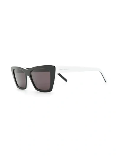 Saint Laurent Mica Cat-eye Acetate Sunglasses In White