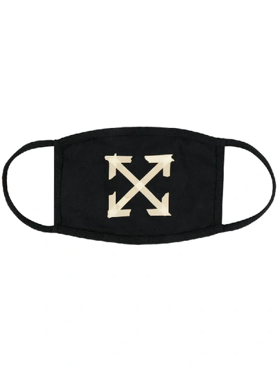 Shop Off-white Tape Arrow Face Mask In Black
